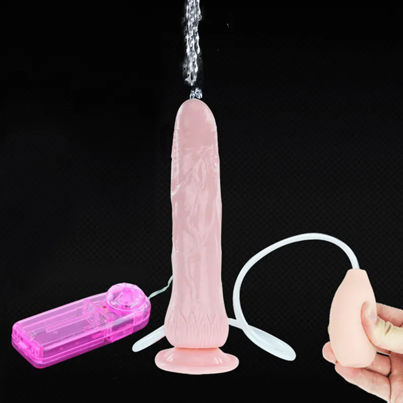 Realista Ejaculando vibrador vibrador multispeed vibração g Space Squirting Falso Penis Dick Bullet Sexy Produtos