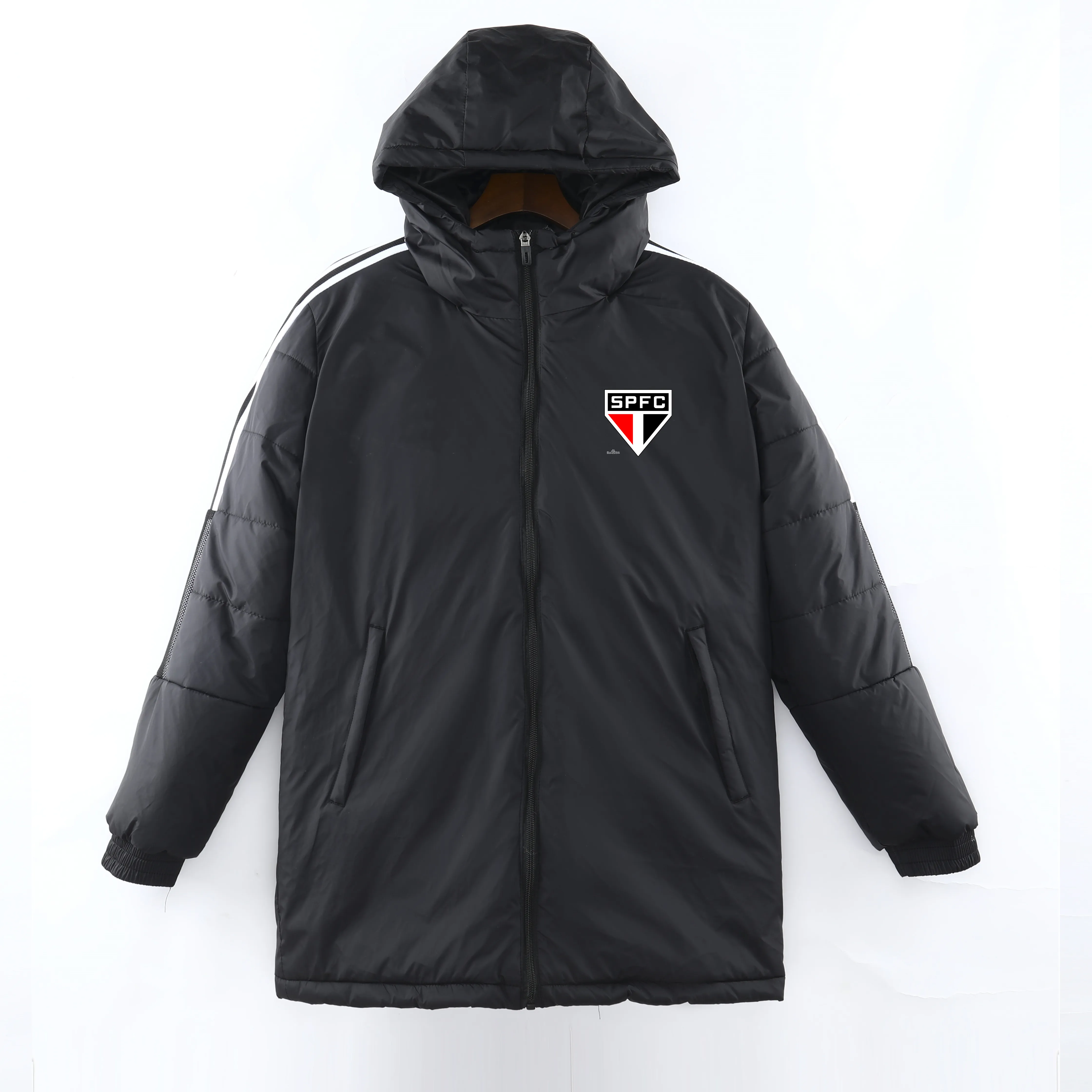 22-23 Sao Paulo FC Herrarna Down Winter Leisure Sport Jackel långärmad klädmodrock Ytterkläder Puffer Parkas Team Emblemes anpassade