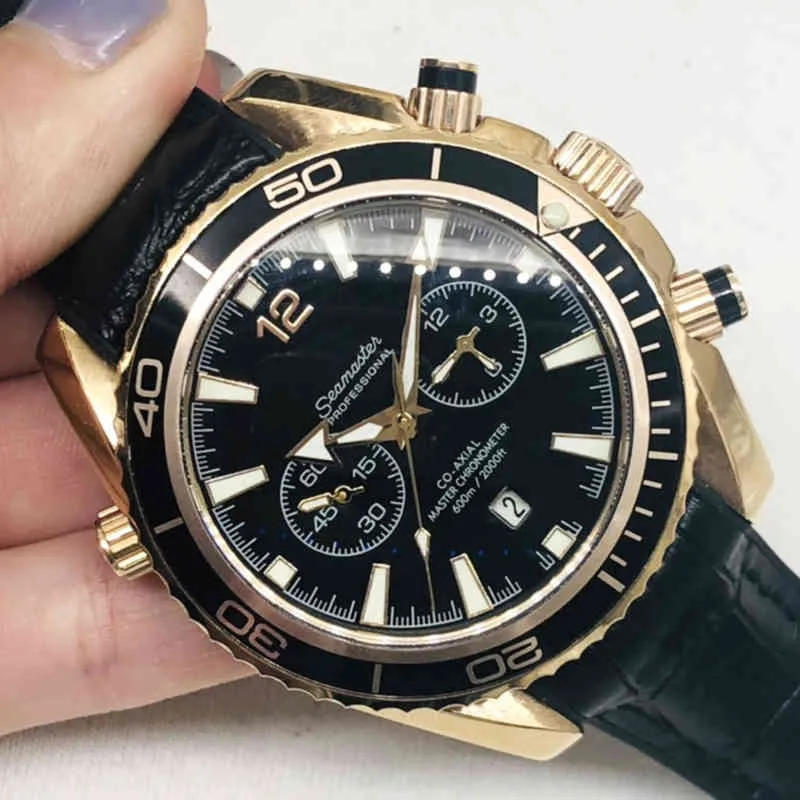 Zegarki na nadgarstek luksusowy projektant mody automatyczny mechaniczny pięć igły róży skóry automatyczne HW027 męskie