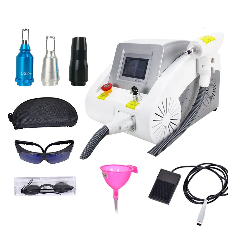 Tattoo Removal Machine Q Switch Nd Yag Laser Carbon Peeling Skin Rejuvenation Face Whitening Acne Scar Treatment Freckle Pigment Spot Remove 1064nm 532nm 1320nm