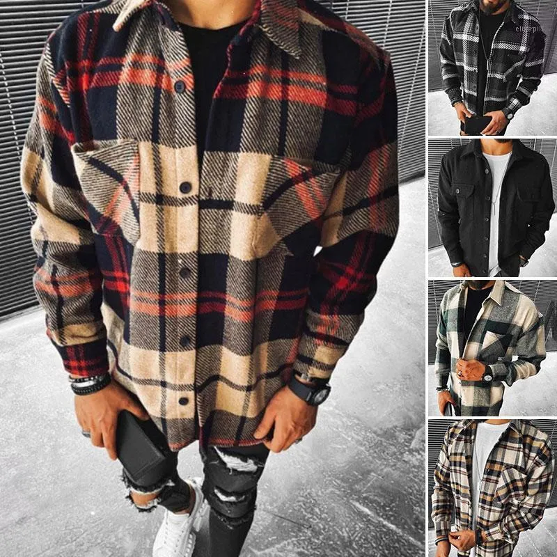 Men's Casual Shirts 2022 Fashion Spring Plaid Flannel Man Long Sleeve Soft Comfort Slim Fit Styles Men Jacket Cardigan Shirt