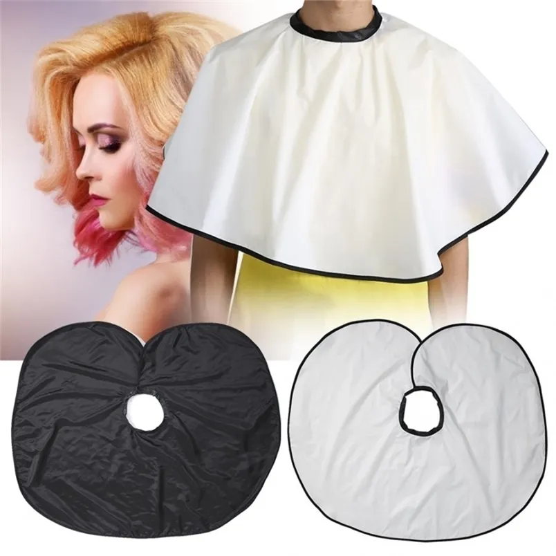 1pcs Waterproof Hairdresser Shawl Hair Salon Haircut Shawl Cape Hair Dyeing Hairdressing Makeup Apron Cloth Tool Barber Supplies 220621