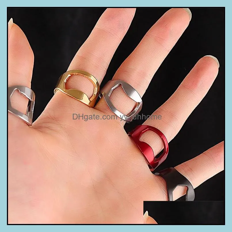 ring opener finger bottle opener diameter 22mm stainless steel bottle opener finger ring 4 colors available