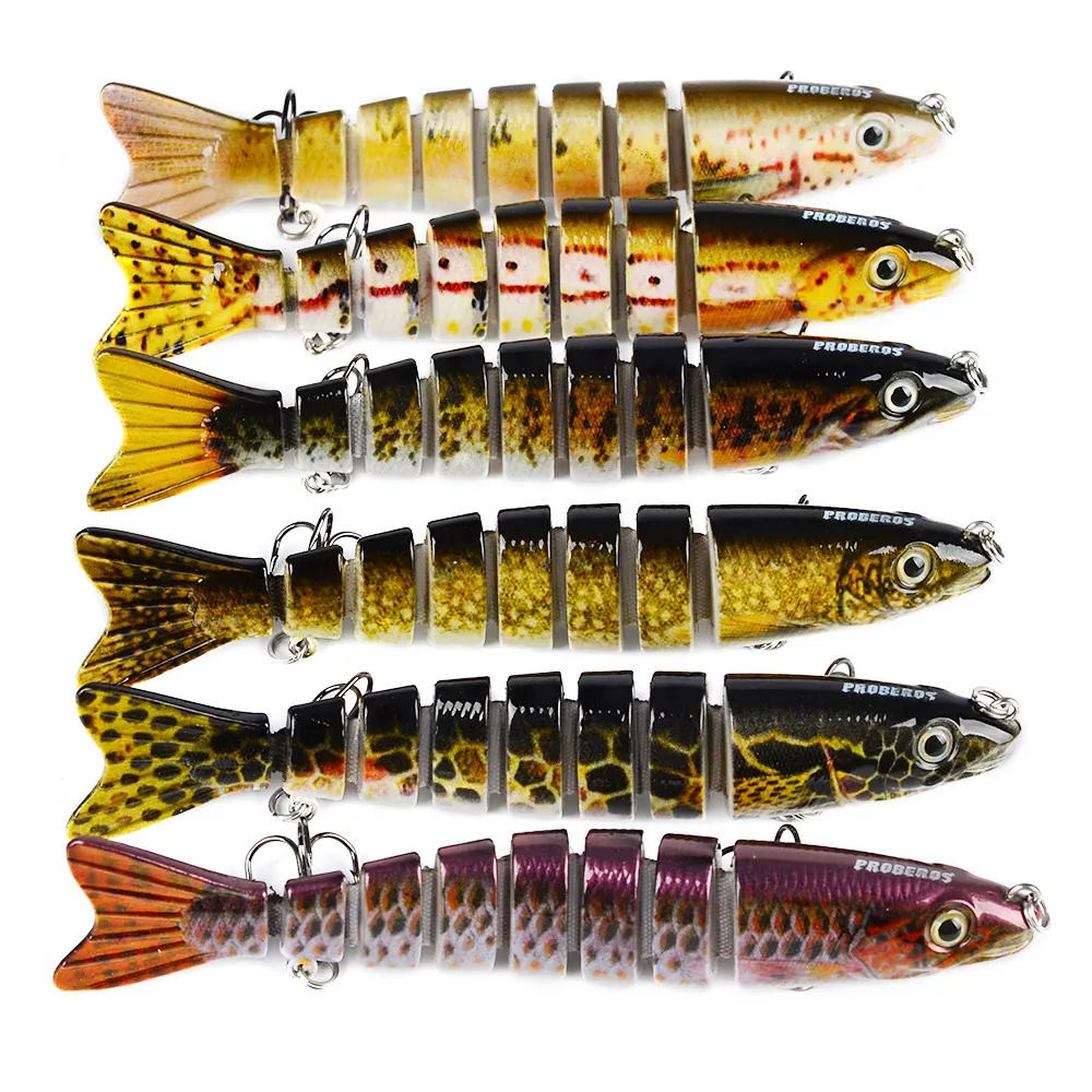 K1635 12cm 19g Multi Jointed Pencil Popper Lures For Bass, Trout