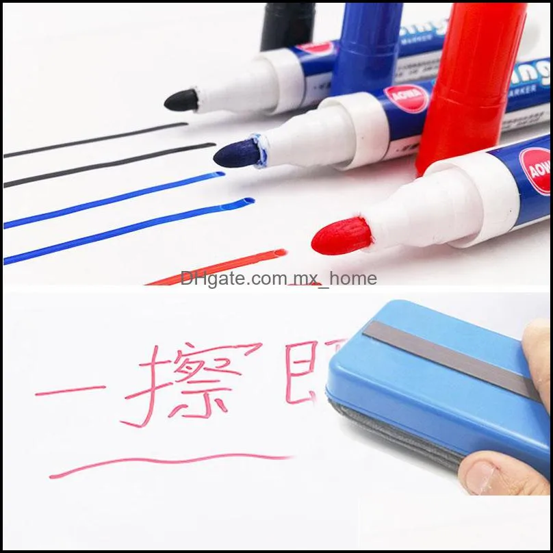 black red blue erasable whiteboard pens office school point 0.1 inch smooth writing pens whiteboard writing erasable markers pen vt1326