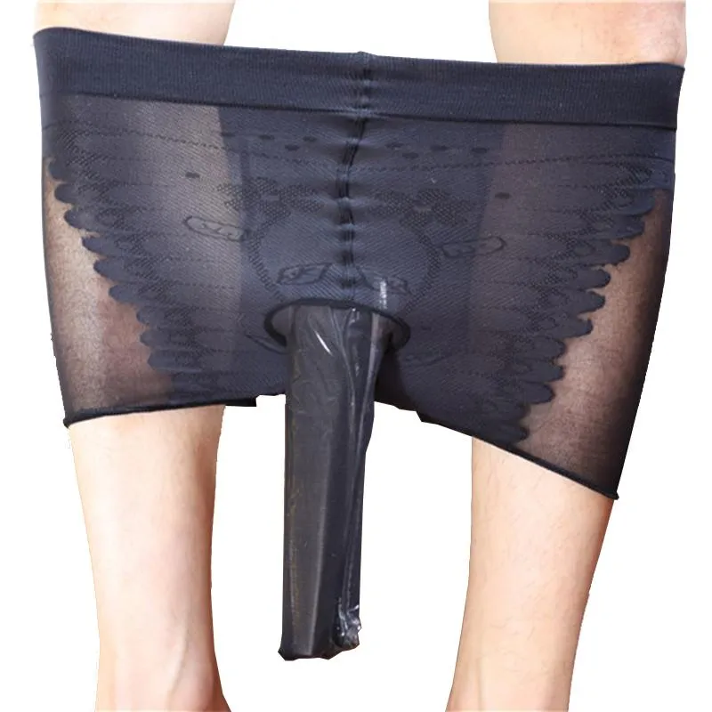 Unterhosen Elastische ultradünne transparente männliche Strumpfhosen Sexy erotische Strümpfe für Herren-Dessous-Unterwäsche-Männerstrumpfhosen JJ SockUnderpants