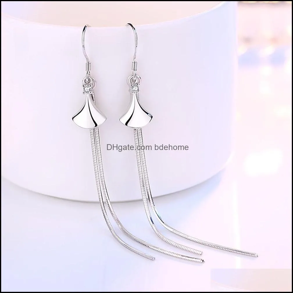 S925 Sterling Silver Earrings For Women Dangle Earring Bridal Wedding Jewelry Wholesale