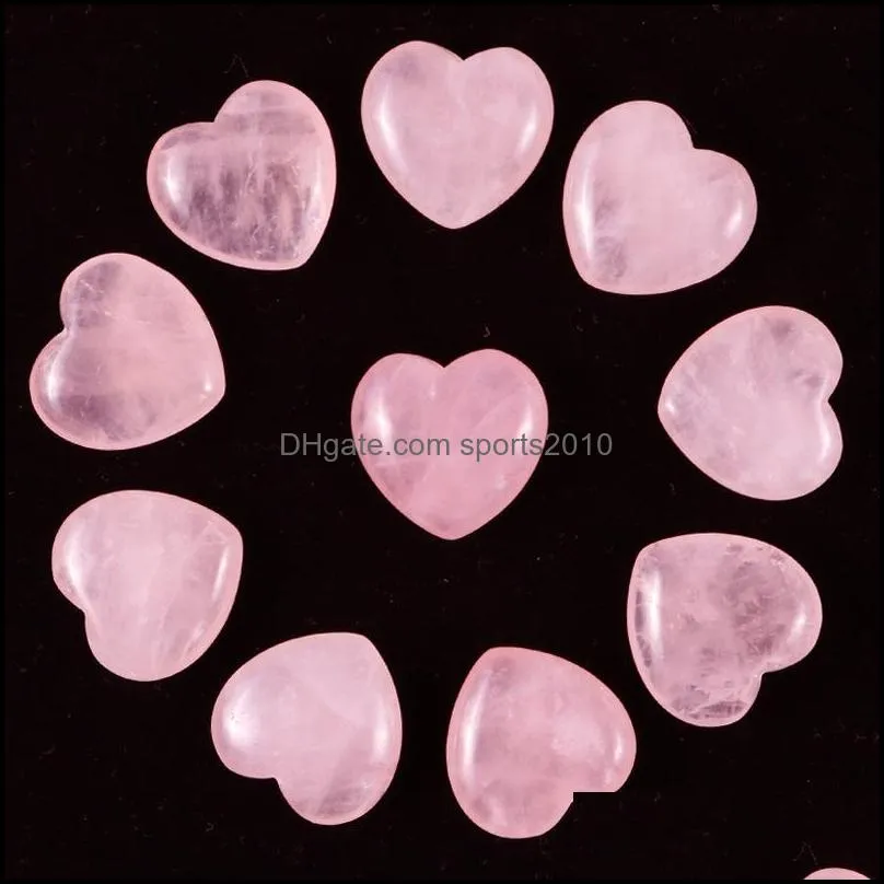 natural 20mm heart turquoise rose quartz stone love naked stones hearts decorate ornaments hand handle pieces diy necklace sports2010