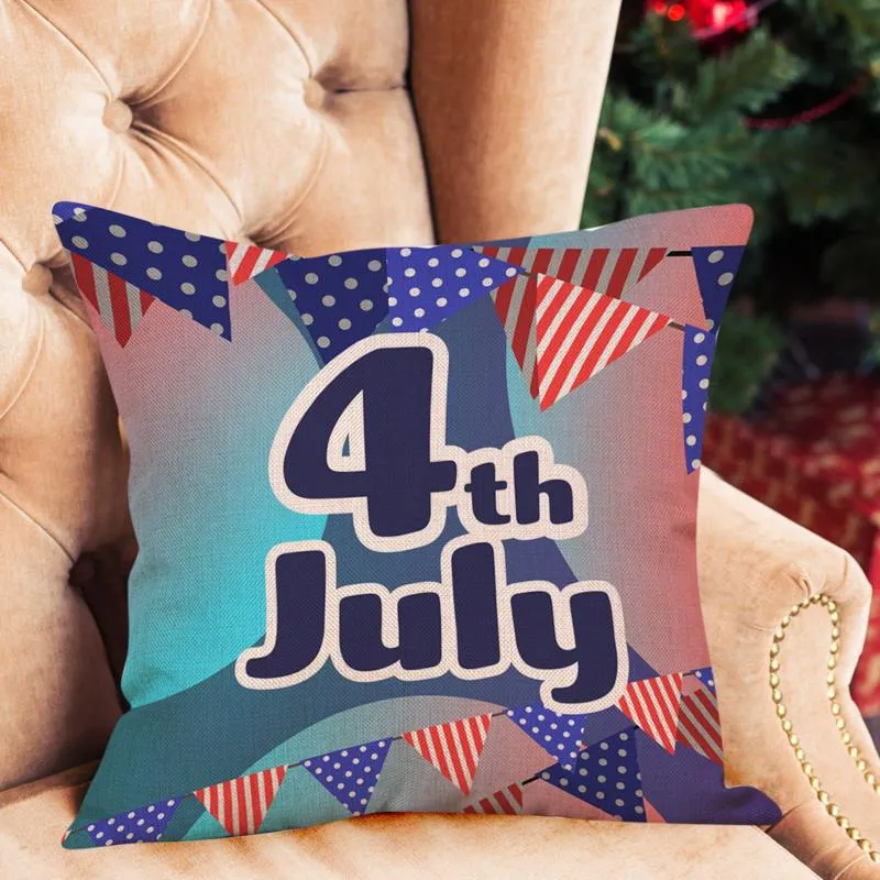 Almofada/travesseiros decorativos Fronhas padrão a granel 4 de julho Pouco decorativo Frophcase Day Memorial Set American Flag Stars and Large