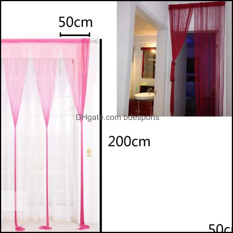 String Curtains Patio Net Fringe For Door Screen Windows Divider Cut To Size String Curtain Shiny Tassel Line Curtains