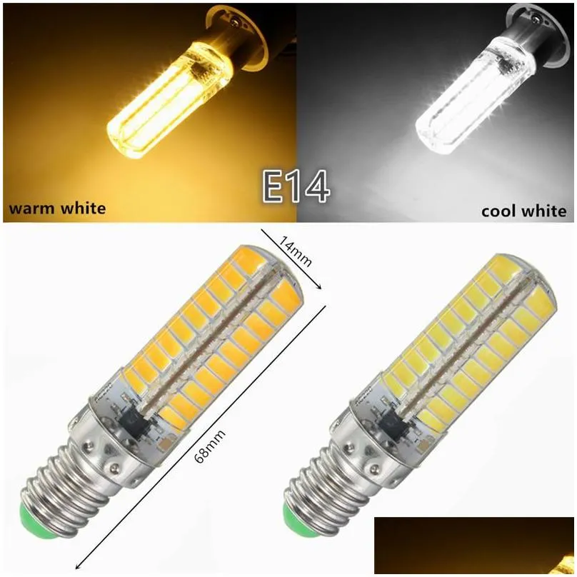 dimmable led light bulb g4 g9 e11 e12 e14 e17 ba15d 5730 smd 80 led lamp bulb silicone lighting pure warm white ac110v 220v