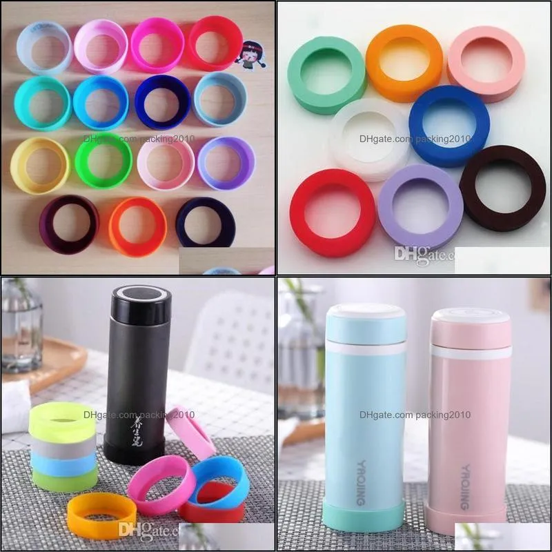 High Quality Bottom Protective Cover Cap rubber Cup Sleeve silicone Coasters for Vacuum Insulated Stainless Steel Travel Mug Water
