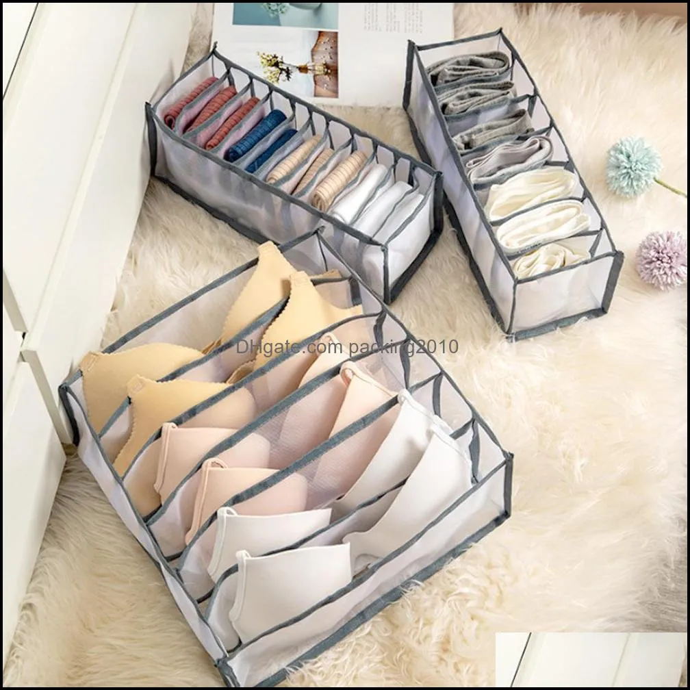 drawer storage box bra closet organizer underpants socks finishing boxs foldable 24 grid divider bras sock supplies zwl464