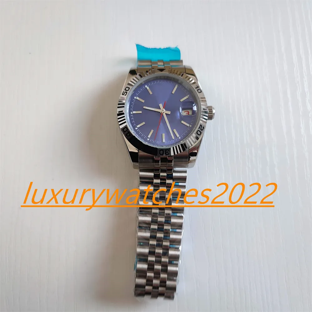 MP Factory Mens Womens Watch Datejust 36mm Blue Dial Ref.116234 Silver Dial Fluted Bezel Jubilee Automatic Mechanical Movement Stainless Steel Luminous Wristwatch