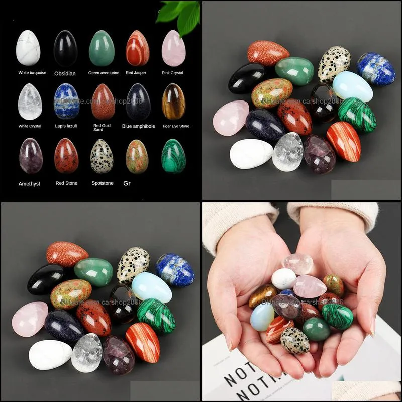 natural stone crystal egg ornaments quartz healing crystals energy reiki gem living room decoration