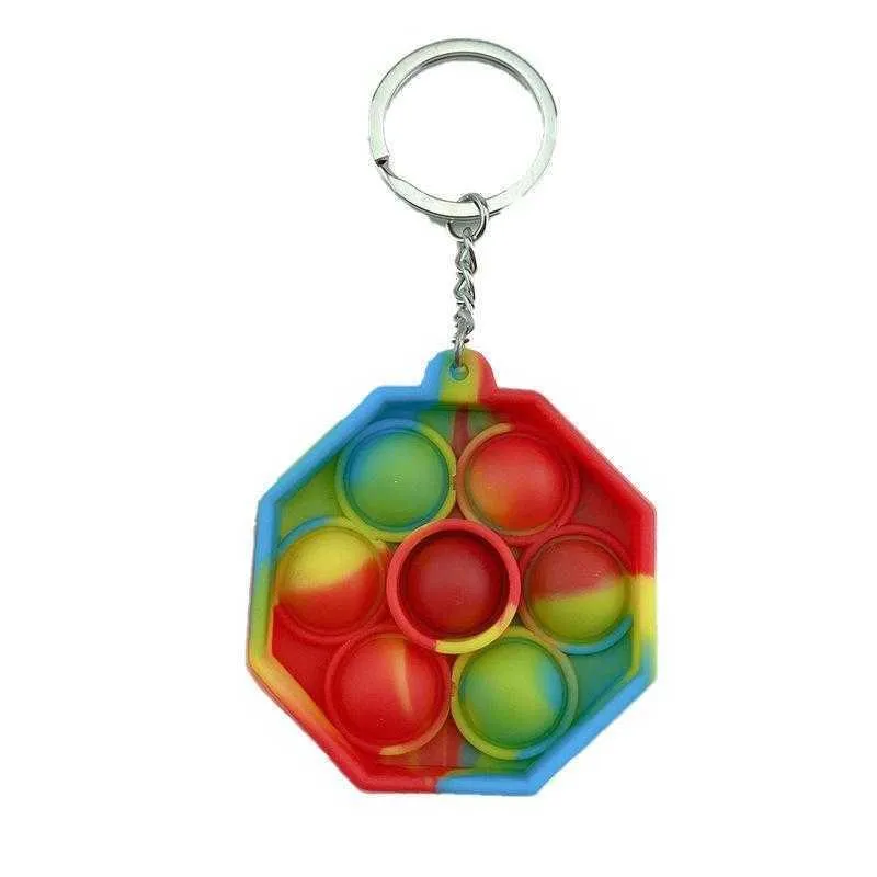 Fidget Toys Key chain bubble poo its keychain Pioneer puzzle silicone decompression anti stress relief Finger toy ball funny shapes gG4E8RPG