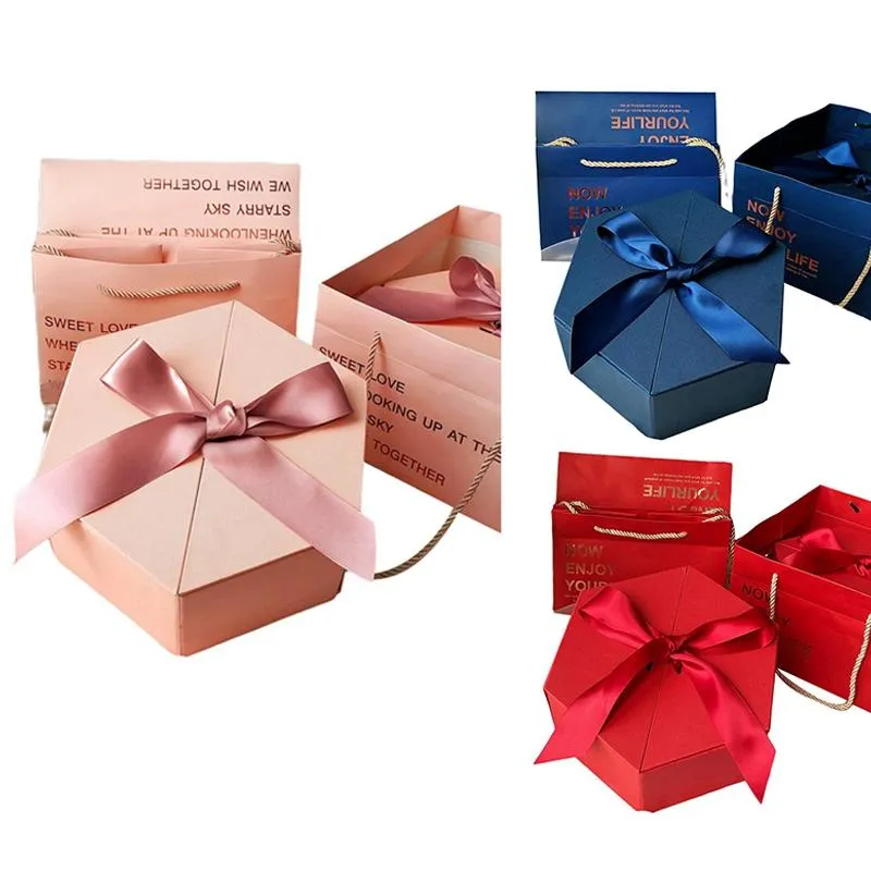 Present Wrap Wedding Box Tom Souvenir för flickvänner Special Bag Packaging Candy och Boxgift Wrapift