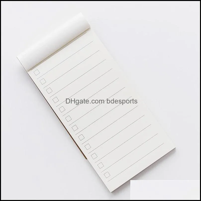 Tear Able Kraft Paper Notepads Every Day Punch The Clock Todo Detailed List Plan Book Blank Grid Horizontal Line Sticky Note 0 65zy T2