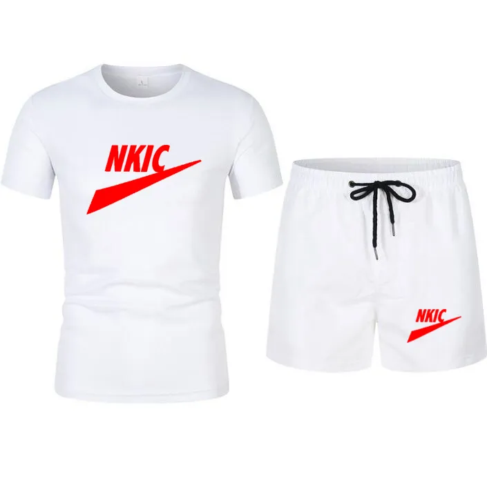 Mode Marke Männer der Trainingsanzug Sets Sommer Lässige Sportswear Männer Kurzarm Baumwolle Tops + Shorts 2 Stück Hip Hop streetwear Männlichen