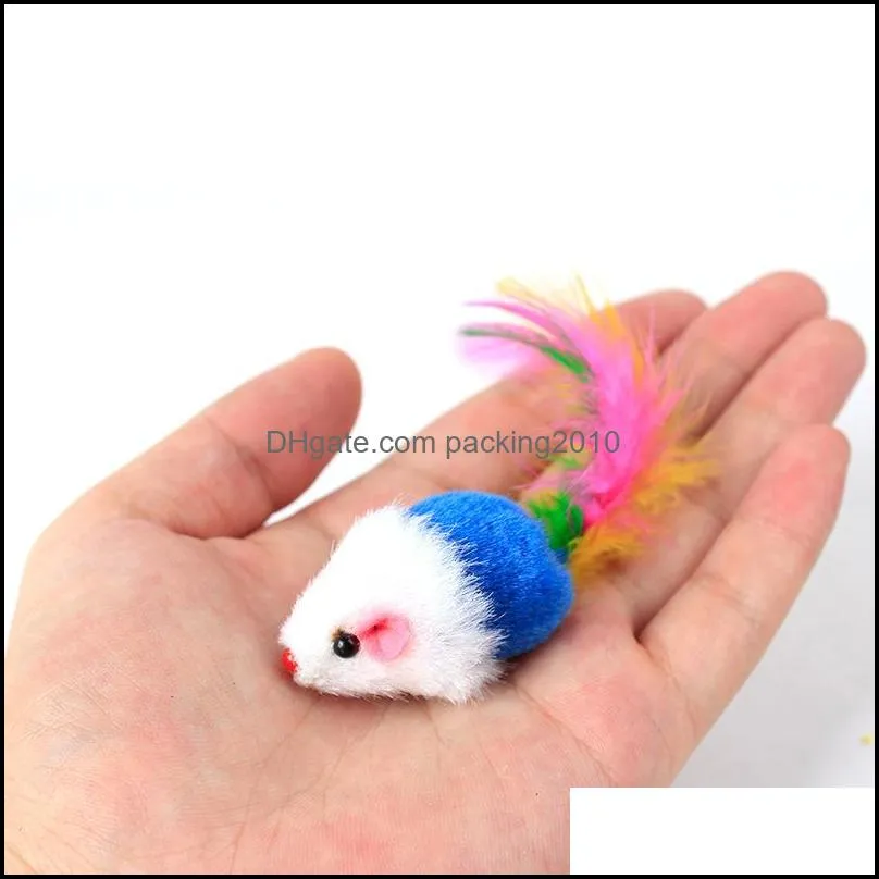 Colorful Cat Toy Lovely Mouse For Cats Dogs Funny Fun Playing Contain Catnip Toys Pet Supplies