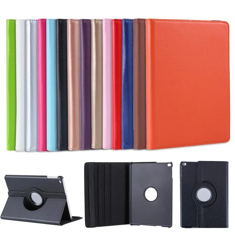 360 Degree Rotating Stand Smart PU Leather Cases Cover for Ipad air mini1/2/3 6 5 2 3 4 Pro 9.7 10.5 11 Galaxy tab A E s4 S3 S2 7 8 9.7 10.5