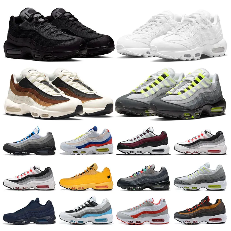 Running schoenen voor mannen Triple Black White OG Neon Crystal Blue Solar Red Smoke Gray Gray Obsidian Bordeaux vrouwen Outdoor Sports sneakers Maat 36-46