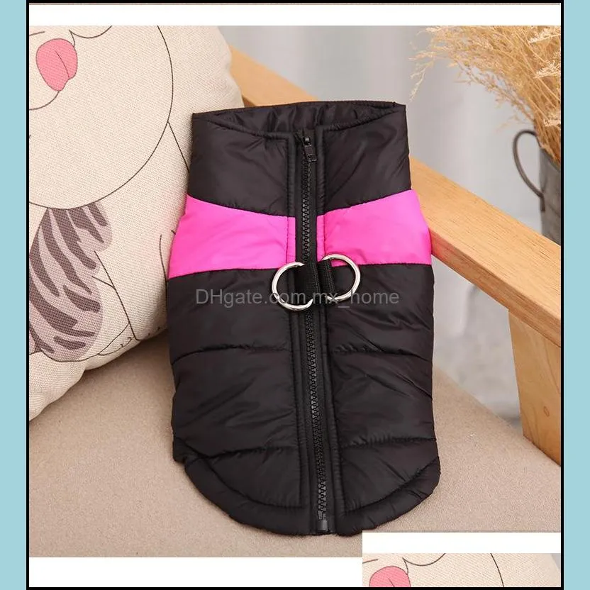 dog apparel clothes autumn winter warm waistcoat pet dogs vests coats with leashes rings large small pets apparels yfa2638