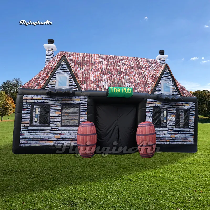 Przenośny nadmuchiwany namiot pubowy domowy dom publiczny z 2 lufami wina na imprezę klubową na świeżym powietrzu