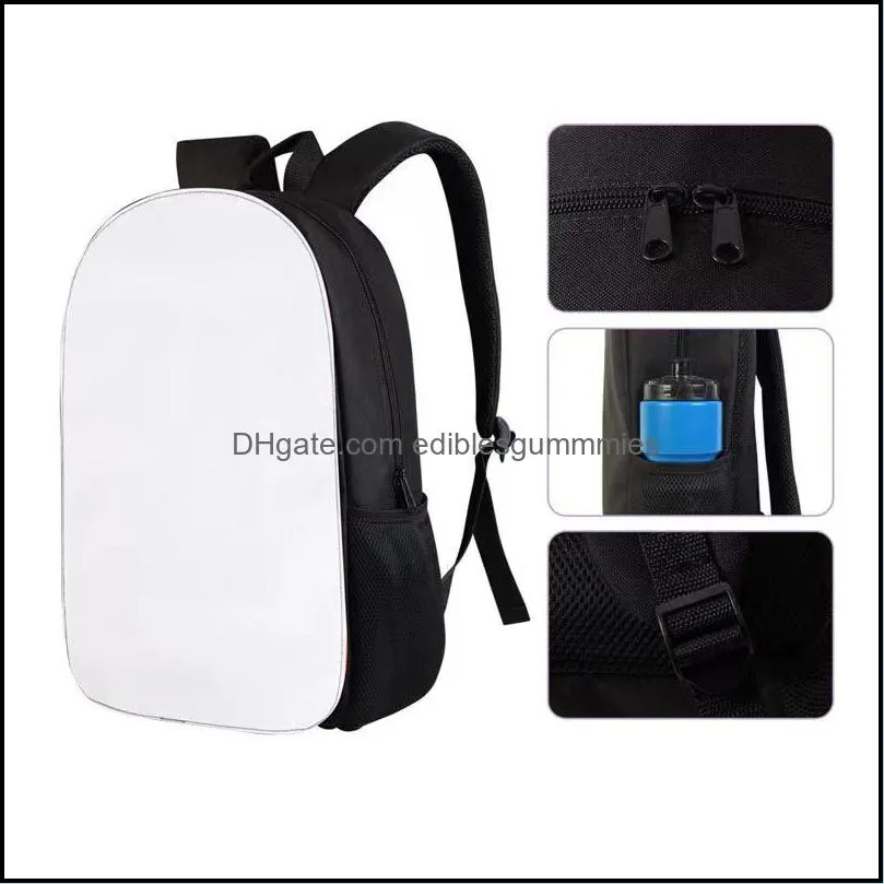 School Bags Sublimation DIY Backpacks Blank other office Supplies heat transfer printing Bag Personal Creative Polyester Two Layer A16