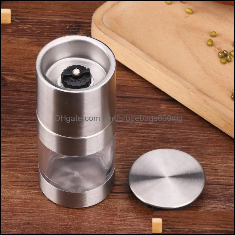 Portable Manual Pepper Salt Grinder One-handed Pepper Spice Sauce Mill Tools Kitchen Accessory RRA12609