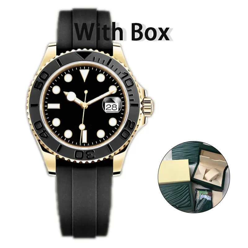 Montre de luxe pour hommes, cadran noir 40mm, montres mécaniques automatiques, verre saphir, bracelet pliable classique, montre-bracelet étanche super lumineuse