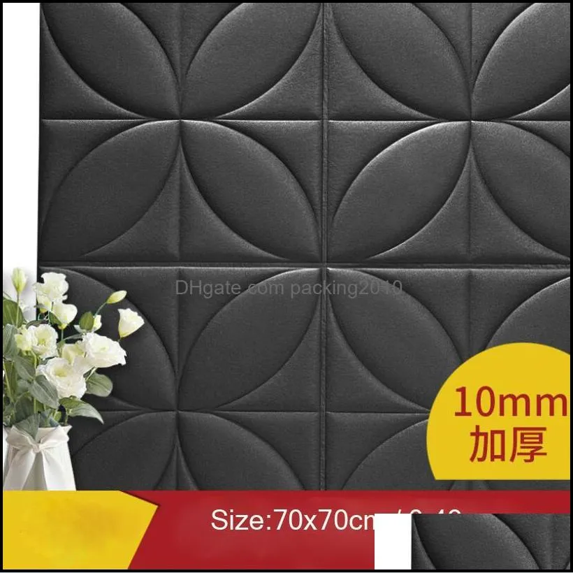 diy self adhensive brick thicken 10mm wall stickers living room decor foam waterproof covering wallpaper for tv background