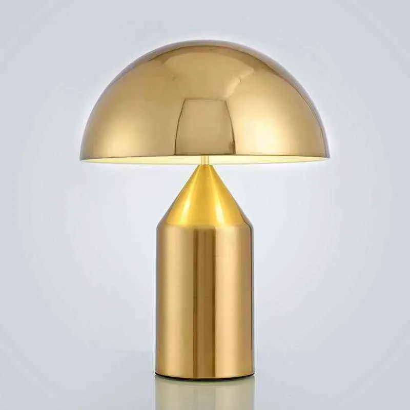 Mushroom Table LED Lamp Postmodern Minimalist Light Bedroom Bedside Study Table Light Nordic Personality Luxury Design Lamp H220423
