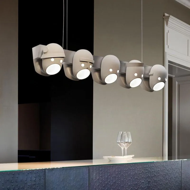 Lampy wiszące kreatywne śmieszne twarz LED żyrandol dekoracja w jadalni mieszkająca nordyc nowoczesna sypialnia bar ladownik