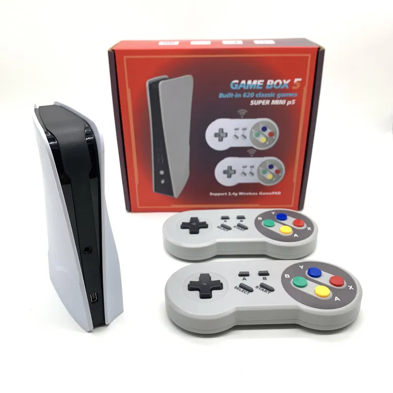 P5 game 2.4G Wireless NES Nostalgic host Retro Handheld Game Player Built-in 620 Games Support AV Connect TV