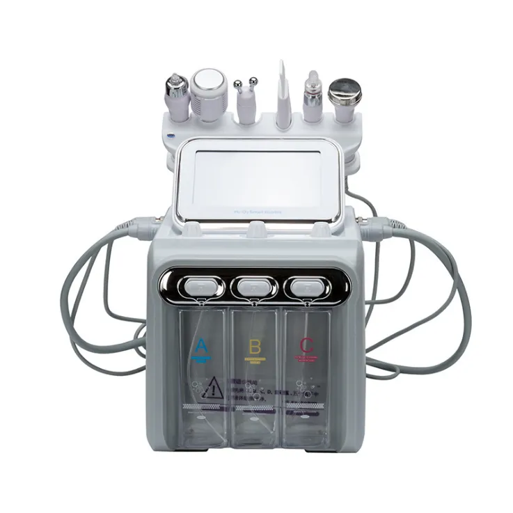 6 em 1 Água Oxigênio Hidrafacial Máquina de Dermobrasão Cuidado para a pele Defoliação Defoliante Dermoabrasão Hydro DermoBrash Cas Peel Beauty Equipment