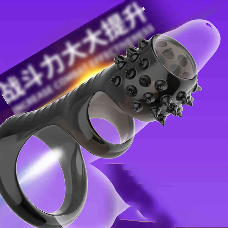 Sex toys masager Massager Vibrator Adult Toys Penis Cock Male black crystal skin blocking cover anti falling off prepuce compound ring penis sperm YKRC