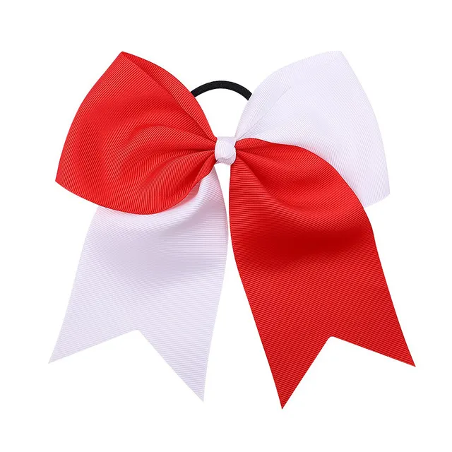 30pcs 8inch Large Cheer Hair Bows Ponytail Holder Elastic Band Handmade per Cheer leading Teen Girls College Sports
