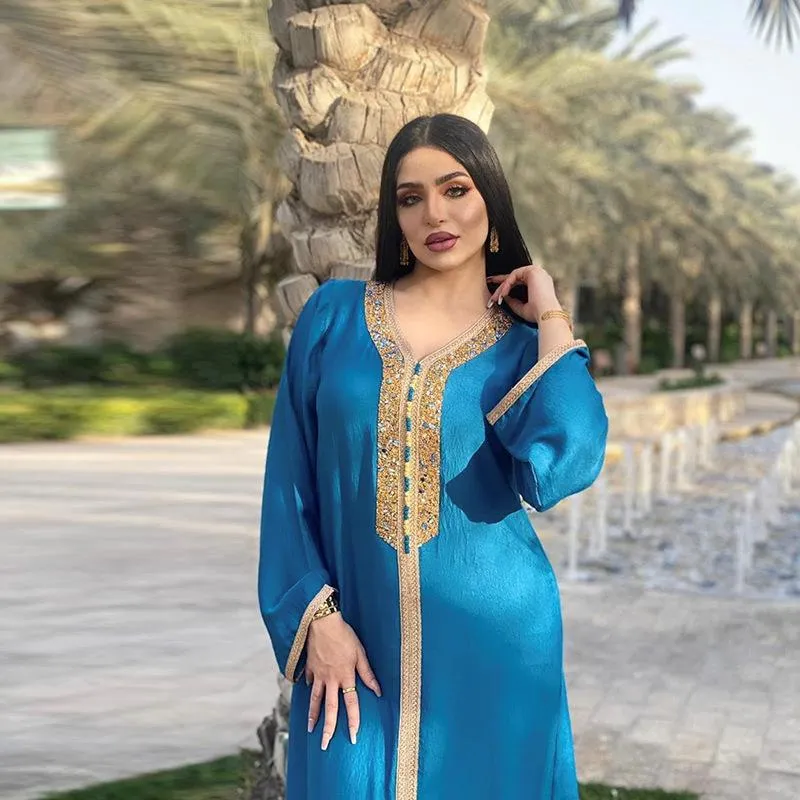 Ethnic Clothing Eid Ramadan Mubarak Abayas For Women Abaya Dubai Muslim Hijab Dress Jalabiya Caftan Marocain Turkish Evening Gown Islam Clot