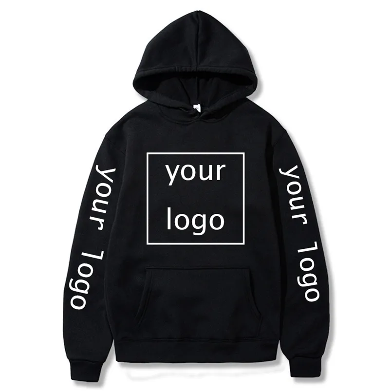 DIY Custom Hoodies Family Team Image Print Long Sleeve XS 4XL Oversized Hoody Tops Unisex Casual Sport Clothes Sweatshirts 220722