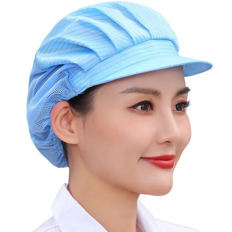 Multifunction Elastic Mesh Visors Caps Chef Hat Kitchen Restaurants Hotel Work Uniform Dustproof Cooking Cap Breathable Waiter Workshop Caps