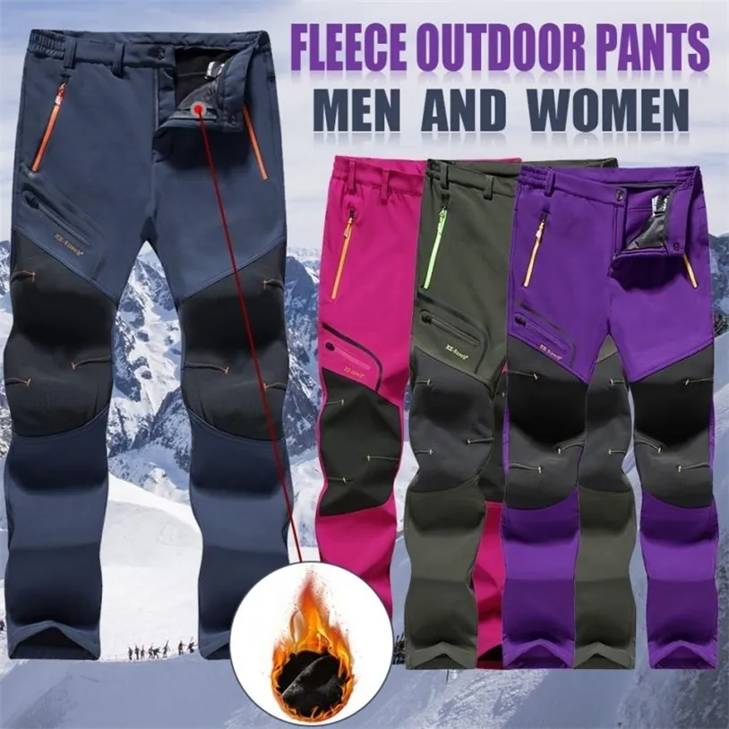 Mollaure d'hiver Chaud Hommes Pantalons Homme Enferme De Snow Camping Randonnée Travaux Snowboard Ski-Snowboard Ski Pantalon respirant à l'eau 220325