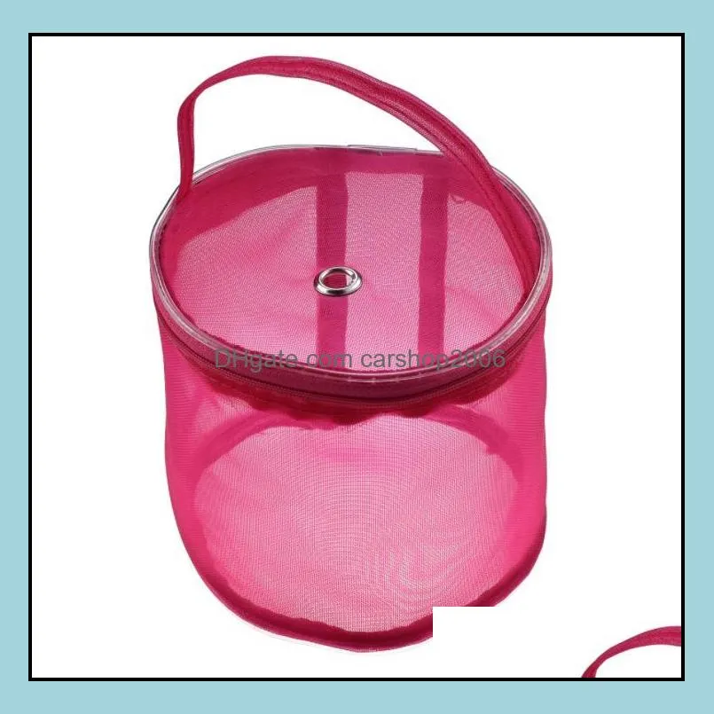 knitting yarn storage bag case yarn-drum women`s crochets hook thread pouch round mesh diy knittings crochet tote bags sn4185