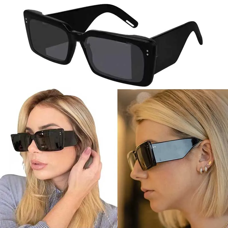 Gafas de sol negras clásicas clásicas de mujer Gafas de sol de marco cuadrado de la moda