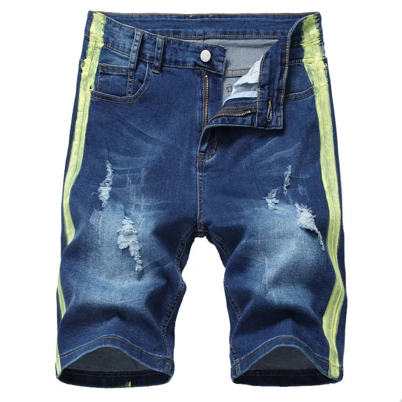 Balenciaga - Skater Wide-Leg Distressed Denim Shorts - Blue Balenciaga