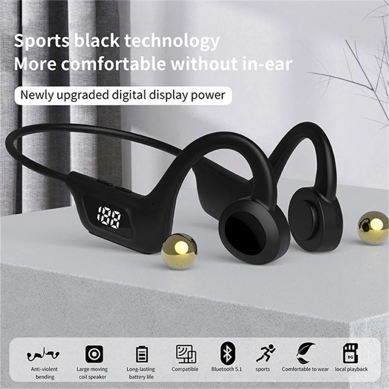 Écouteurs Bluetooth 5.1 Original JS7 à conduction osseuse Fone écouteurs  sans fil avec micro écouteurs Air Pro casque Bluetooth sans fil