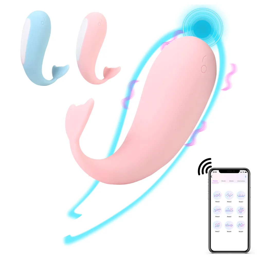 OLO G Spot Massaggio Stimolatore vaginale Bluetooth APP Controllo Forma di Balena Uovo vibrante Giocattoli sexy per le donne 10 modalità vibratore