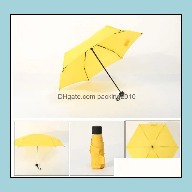 small fashion folding umbrella rain women gift men mini pocket parasol girls anti-uv waterproof portable travel umbrellas sn4289