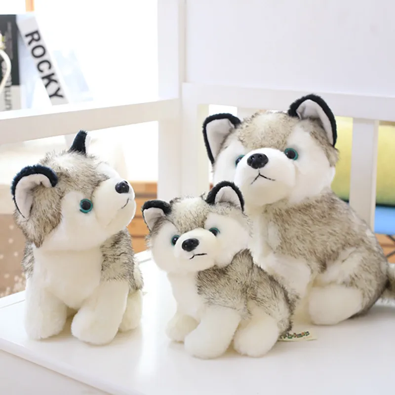 Factory Wholesale 20 cm 25 cm 30 cm peluche bambola animale husky cognello bambole giocattolo regalo per bambini