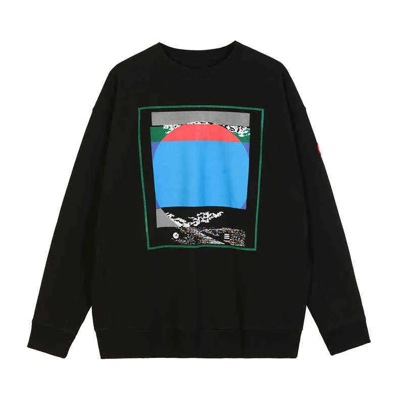 Oversize Cavempt Ce Crewneck Men Woman High Quality Vintage Abstract Painting Sunset Print Sweatshirts Cav Empt Hoodies T220721